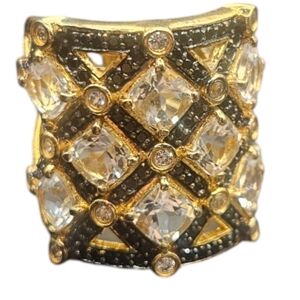 Zircon and Jet Ring